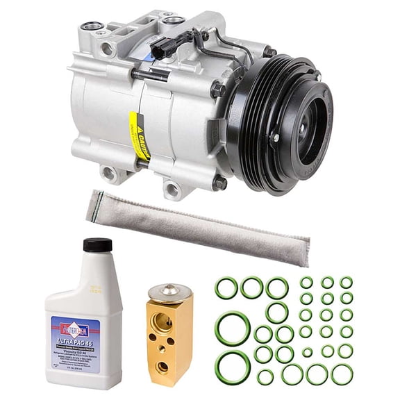 AC Compressor & A/C Kit For Kia Sorento 2003 2004 2005 2006 - Includes Drier Filter, Expansion Valve, PAG Oil & O-Rings - BuyAutoParts
