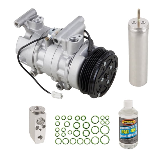 AC Compressor & A/C Kit For Mazda 3 & 5 Mazda3 Mazda5 Non-Turbo - Includes Drier, Expansion Valve, PAG Oil, O-Rings - BuyAutoParts
