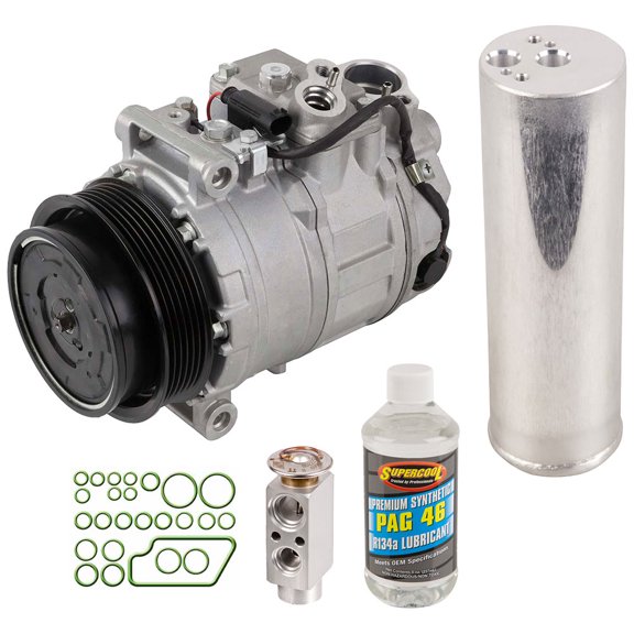 AC Compressor & A/C Kit For Mercedes S430 S500 CL500 & S55 AMG - INCLUDES DRIER, EXPANSION VALVE, PAG OIL & O-RING SEALS - BuyAutoParts