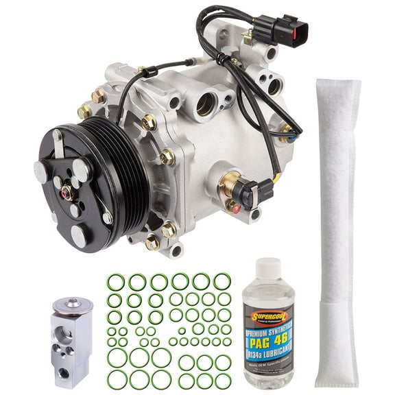 AC Compressor & A/C Kit For Mitsubishi Eclipse Dodge Stratus Coupe Chrysler Sebring Coupe 3.0L V6 w/ 4-Wire Connector - BuyAutoParts