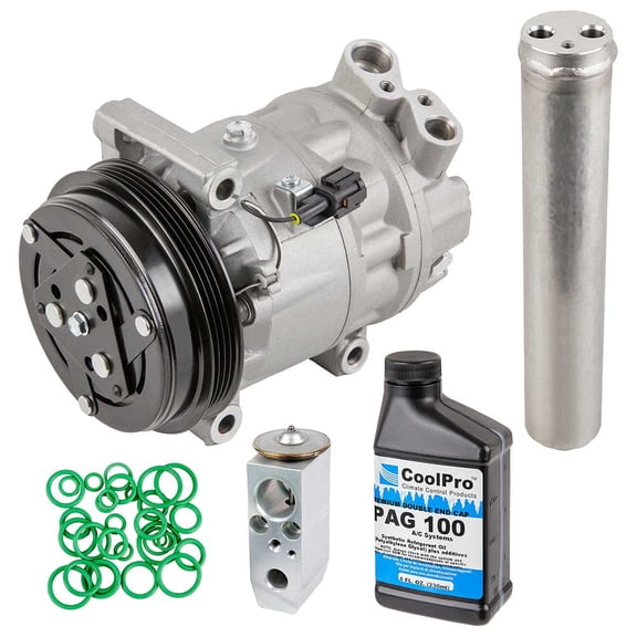 AC Compressor & A/C Kit For Nissan 350Z 2003 2004 2005 2006 - Includes Drier, Expansion Valve, PAG Oil & O-Rings! - BuyAutoParts
