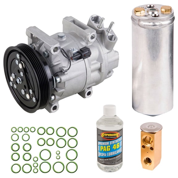 AC Compressor & A/C Kit For Nissan Pathfinder & Infiniti QX4 - Includes Drier Filter, Expansion Valve, PAG Oil & Seals - BuyAutoParts