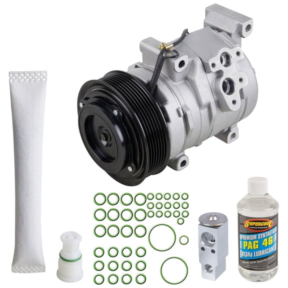 AC Compressor & A/C Kit For Scion tC 2005 2006 2007 2008 2009 2010 - Includes Drier, Expansion Valve, PAG Oil & O-Rings - BuyAutoParts