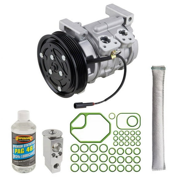 AC Compressor & A/C Kit For Suzuki Vitara 2.0L 1999 2000 2001 2002 2003 - Includes Drier, Expansion Valve, Oil & O-Rings - BuyAutoParts