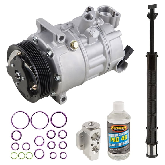 AC Compressor & A/C Kit For Volkswagen VW Passat & CC - Includes Drier Filter, Expansion Valve, PAG Oil & O-Rings - BuyAutoParts