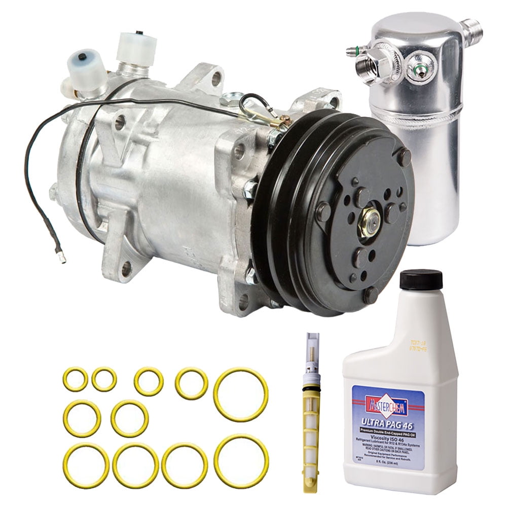 AC Compressor ＆ A/C Kit For Chrysler PT Cruiser Turbo 2004 2005 2006 2007 2008 w/Manual Transmission - BuyAutoParts 60-81395RK NEW UNIVERSAL A⁄C KIT UNDER DASH EVAPORATOR 450-100B SERPENTINE PULLEY  COMPRESSOR