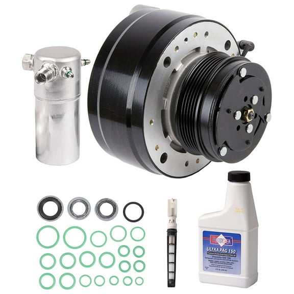 AC Compressor & A/C Repair Kit For 1993 Cadillac Fleetwood - Includes Drier, Expansion Valve, PAG Oil & O-Ring Seals - BuyAutoParts