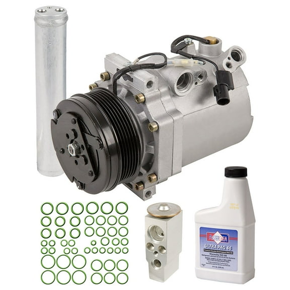 AC Compressor & A/C Repair Kit For 2007 Mitsubishi Outlander - Includes Drier, Expansion Valve, PAG Oil & O-Ring Seals - BuyAutoParts