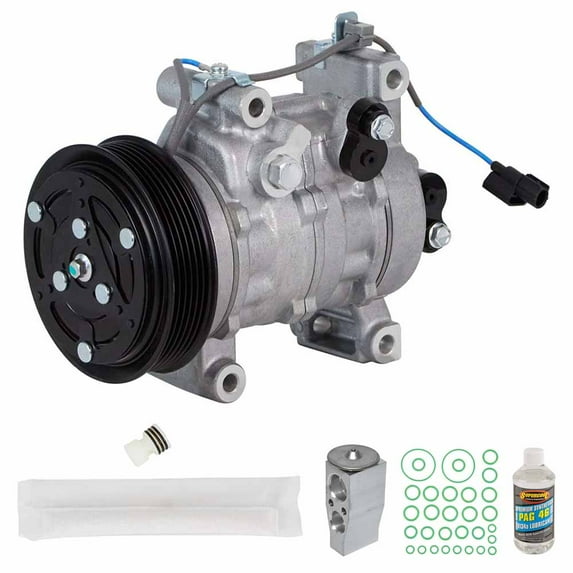 AC Compressor & A/C Repair Kit For 2018 Honda Fit - Includes Drier Filter, Expansion Valve, PAG Oil & O-Ring Seals - BuyAutoParts
