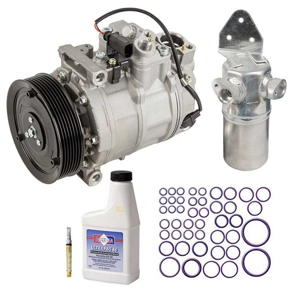 AC Compressor & A/C Repair Kit For Audi A8 4.2L V8 2004 2005 2006 - Includes Drier, Expansion Valve, PAG Oil & O-Rings! - BuyAutoParts