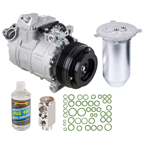 AC Compressor & A/C Repair Kit For BMW 528i E39 w/ Prod. Date Between August 1997 & March 1998 - BuyAutoParts