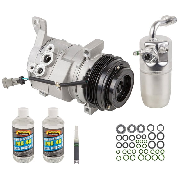 AC Compressor & A/C Repair Kit For Chevy Tahoe Suburban Avalanche GMC Yukon Sierra Cadillac Escalade w/ Rear AC - BuyAutoParts
