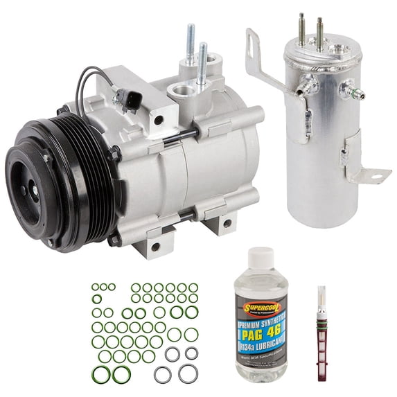 AC Compressor & A/C Repair Kit For Ford Explorer & Mercury Mountaineer V6 2006 2007 2008 2009 2010 w/o Rear AC - BuyAutoParts