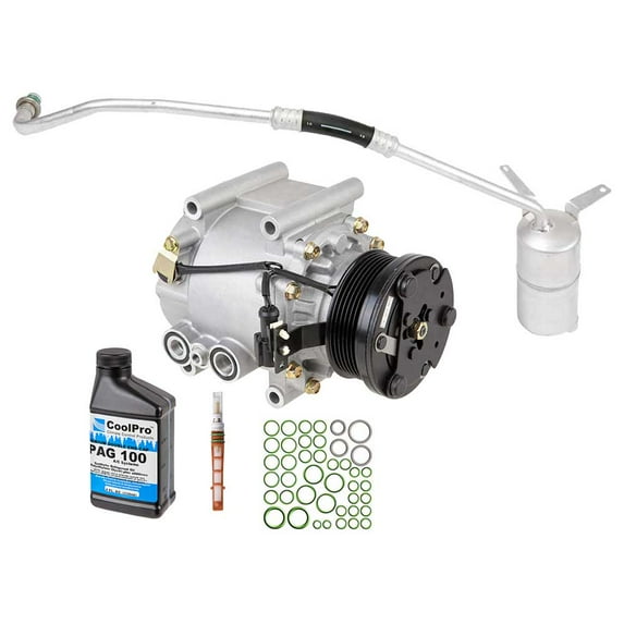 AC Compressor & A/C Repair Kit For Jaguar X-Type X Type 2006 2007 2008 - Includes Drier, Expansion Valve, Oil, O-Rings - BuyAutoParts