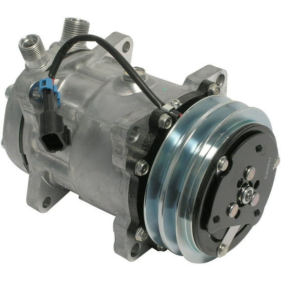AC Compressor OEM Sanden SD7H15 for Kenworth C500, C540, C550, K100, K100E, K130, K150, T2000, T300, T370, T400, T450, T600A, T660, T800, W900 / Peterbilt 200, 224, 227, 265, 270, 320, 330, 335... QR