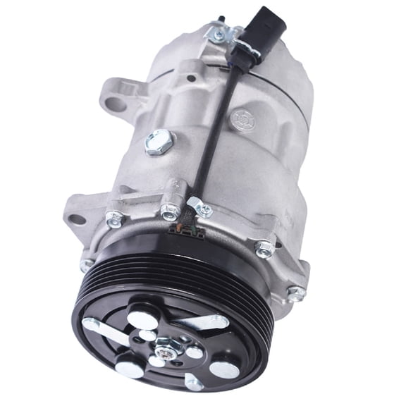 AC Compressor Replaces 1.8L 1.9L 2.0L 2.8L 3.2L CO1233JC Replacement for Volkswagen Beetle Golf Jetta 2001-2006 with Clutch