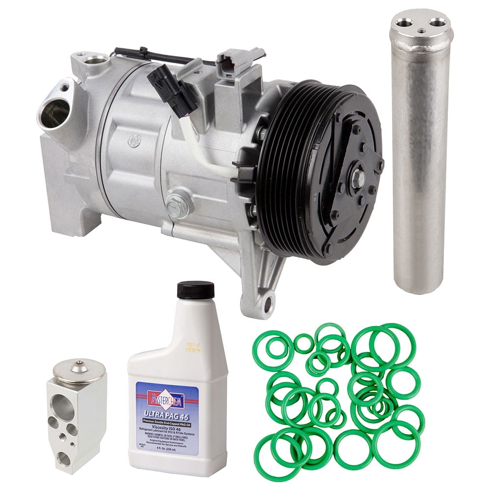 AC Compressor w/ A/C Accumulator Drier Expansion Valve Oil & O-Rings ...