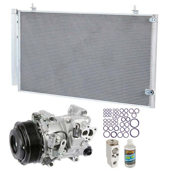 AC Compressor w/ A/C Clutch Condenser Drier Expansion Valve Oil O-Rings For 2015 Lexus RX350 & RX350L - BuyAutoParts