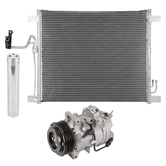 AC Compressor w/ A/C Condenser & Drier For Infiniti FX35 2009 2010 2011 2012 2013 - BuyAutoParts