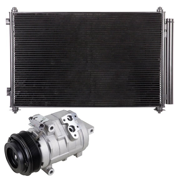 AC Compressor w/ A/C Condenser & Drier For Mazda CX-9 CX9 2007 2008 2009 2010 2011 2012 2013 2014 2015 - BuyAutoParts