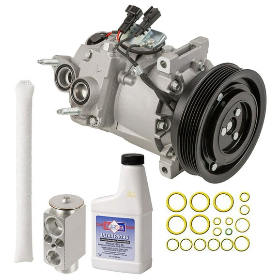 AC Compressor w/ A/C Drier Expansion Valve Oil & O-Rings For Volvo XC70 2008 2009 2010 2011 2012 2013 2014 - BuyAutoParts