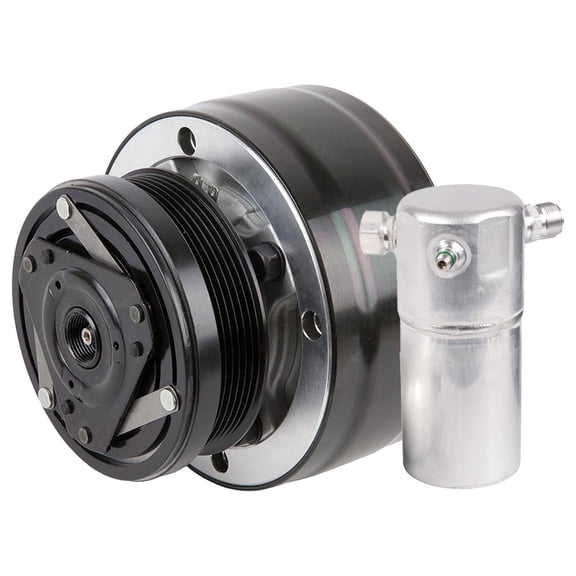 AC Compressor w/ A/C Drier For Chevy Corvette 1985 1986 1987 C4 Replaces R4 w/ 6-Groove Clutch Pulley - BuyAutoParts