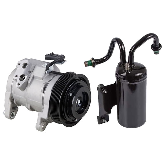 AC Compressor w/ A/C Drier For Dodge Ram 5.7L Hemi V8 2003 2004 2005 2006 2007 2008 - BuyAutoParts