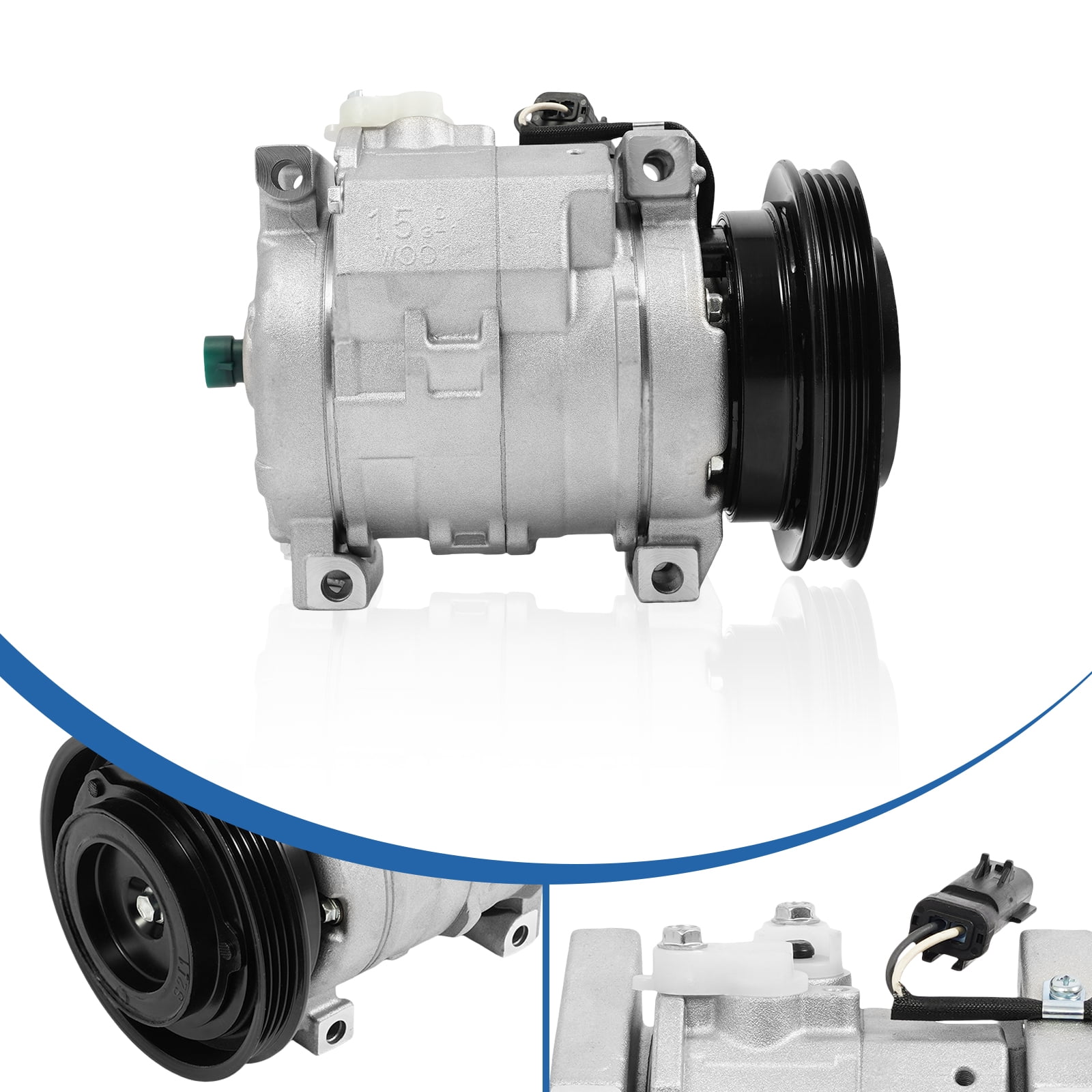 AC Compressor with Clutch For 2001-2009 Chrysler PT Cruiser 2.4L CO 27001C, Air Conditioning Compressor, A/C Compressor