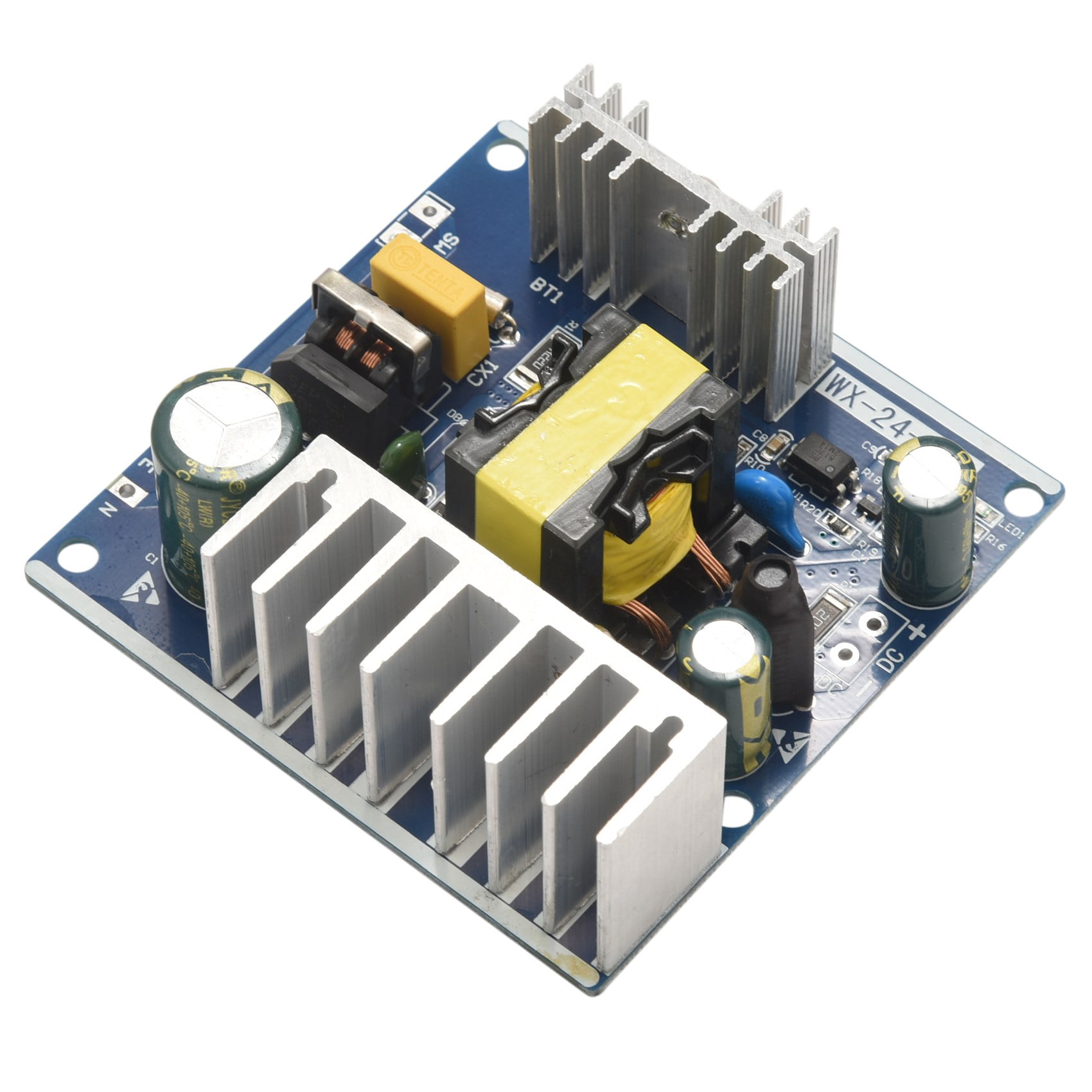AC Converter 110V 220V to DC 24V 6A MAX 7.5A 150W Voltage Regulated Transformer Switching Power Supply For T12 Soldering,1 * transformer,Blue & Yellow