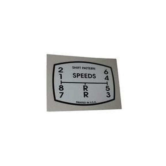 AC D17 SERIES I, II, III Shift Pattern : Mylar Cut Decal - A2469