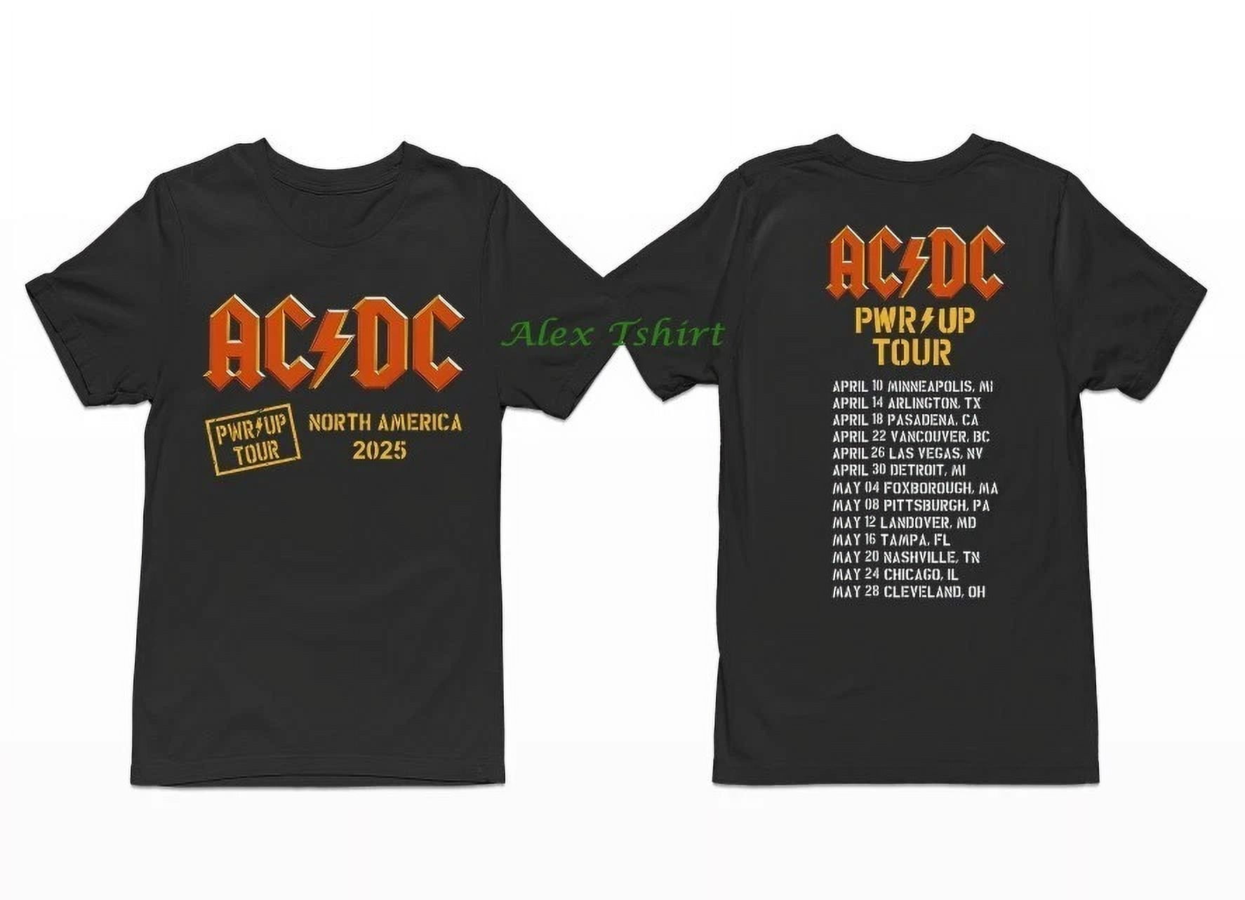 AC.DC 2025 North American Tour T Shirt, AC.DC 2025 Power Up Tour T ...