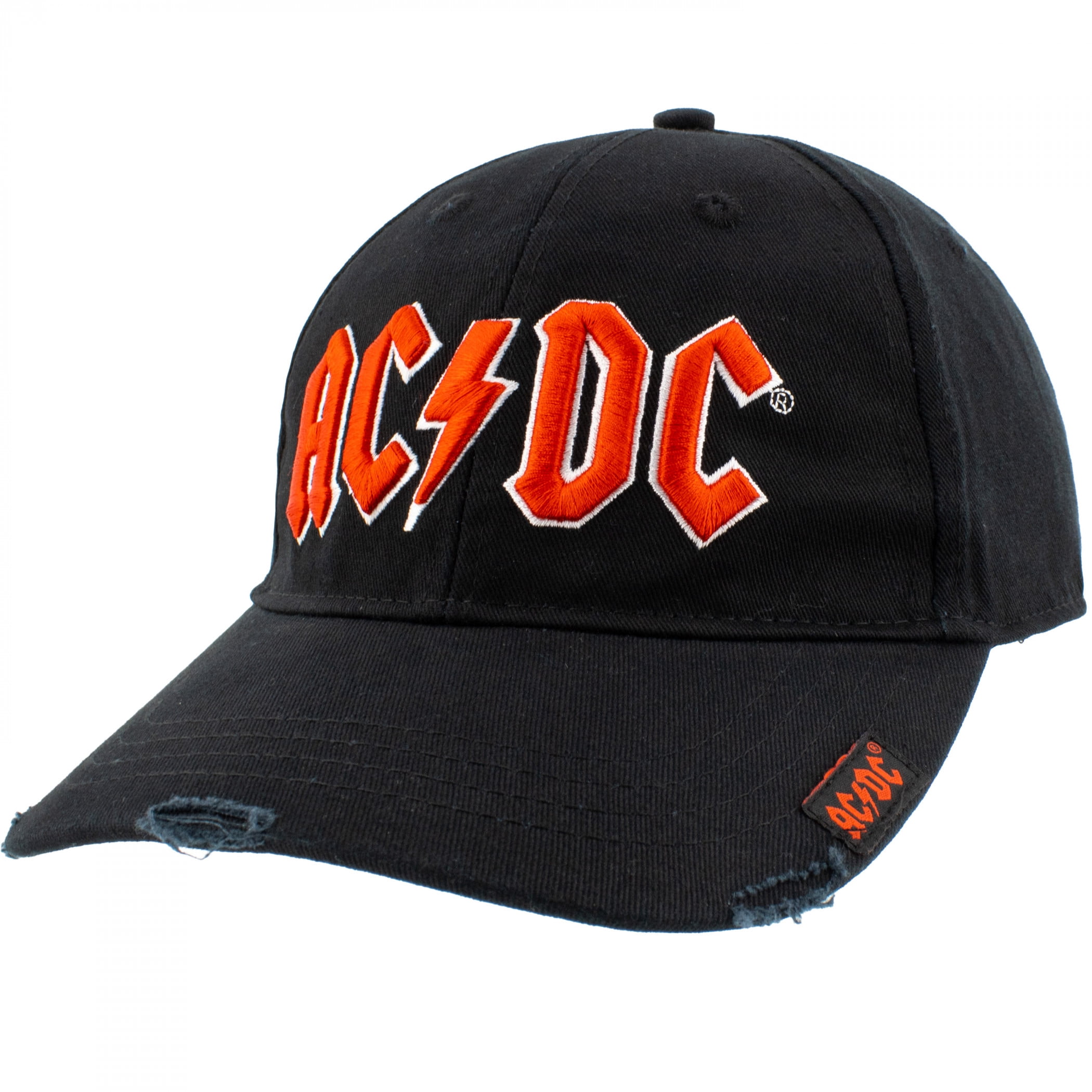 AC/DC Logo Distressed Adjustable Snapback Hat - Walmart.com