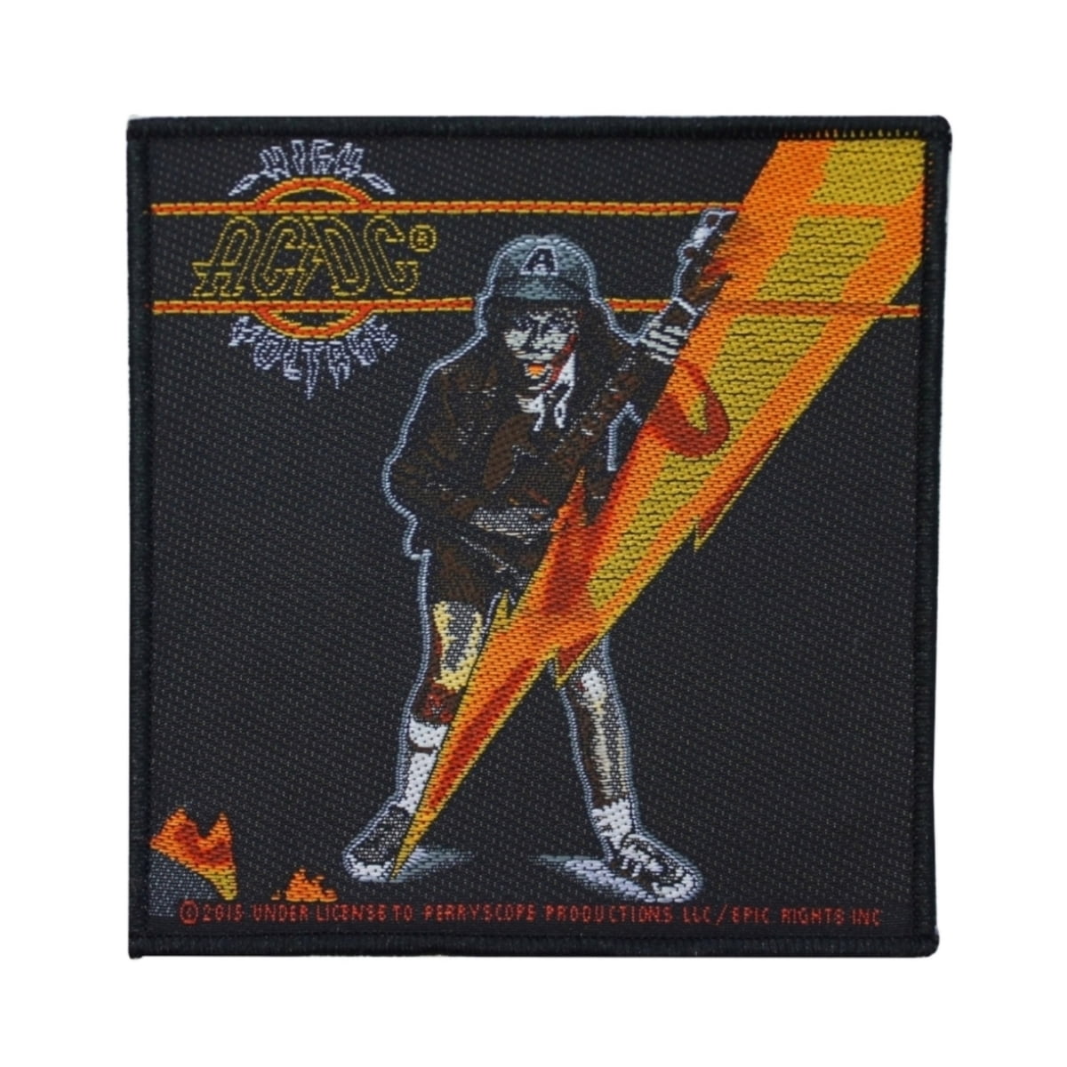 AC/DC ACDC High Voltage Lightning Bolt Patch Angus Young Band Sew On ...