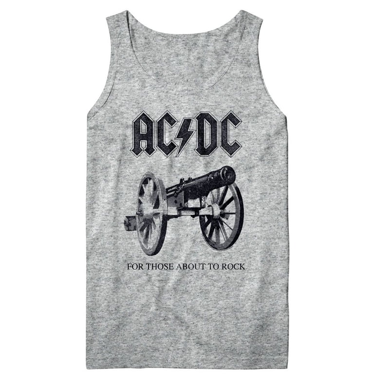 AC/DC Canotta Uomo Donna, Maglietta Muscolare "About To Rock" – Band Logo Ufficiale, Unisex