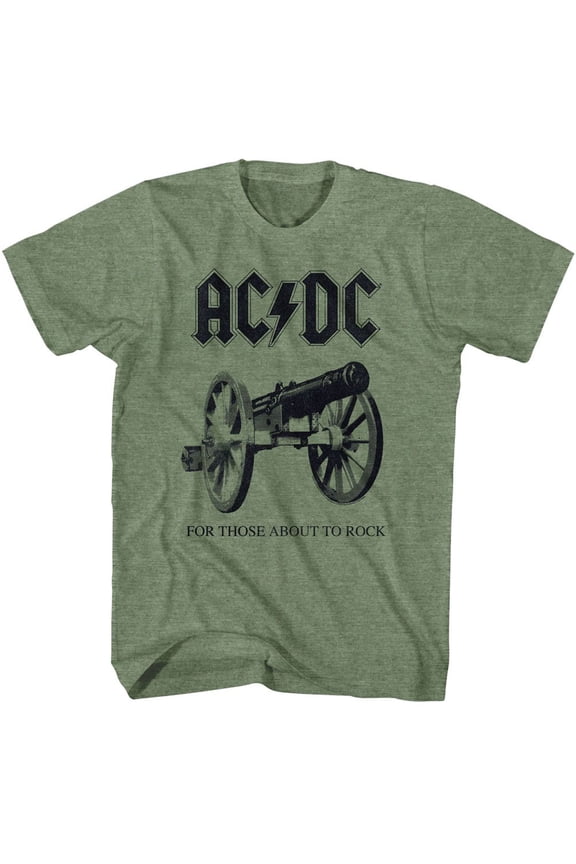 AC/DC About To Rock Again Military Green Heather T-Shirt