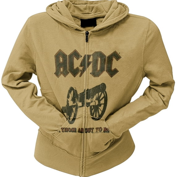 AC/DC - About To Rock Juniors Zip Hoodie - Medium
