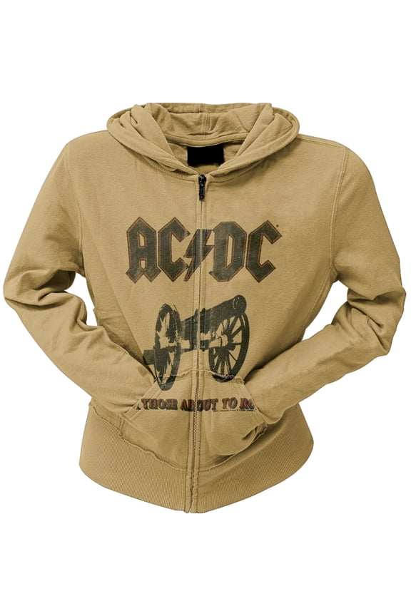 AC/DC - About To Rock Juniors Zip Hoodie - Medium