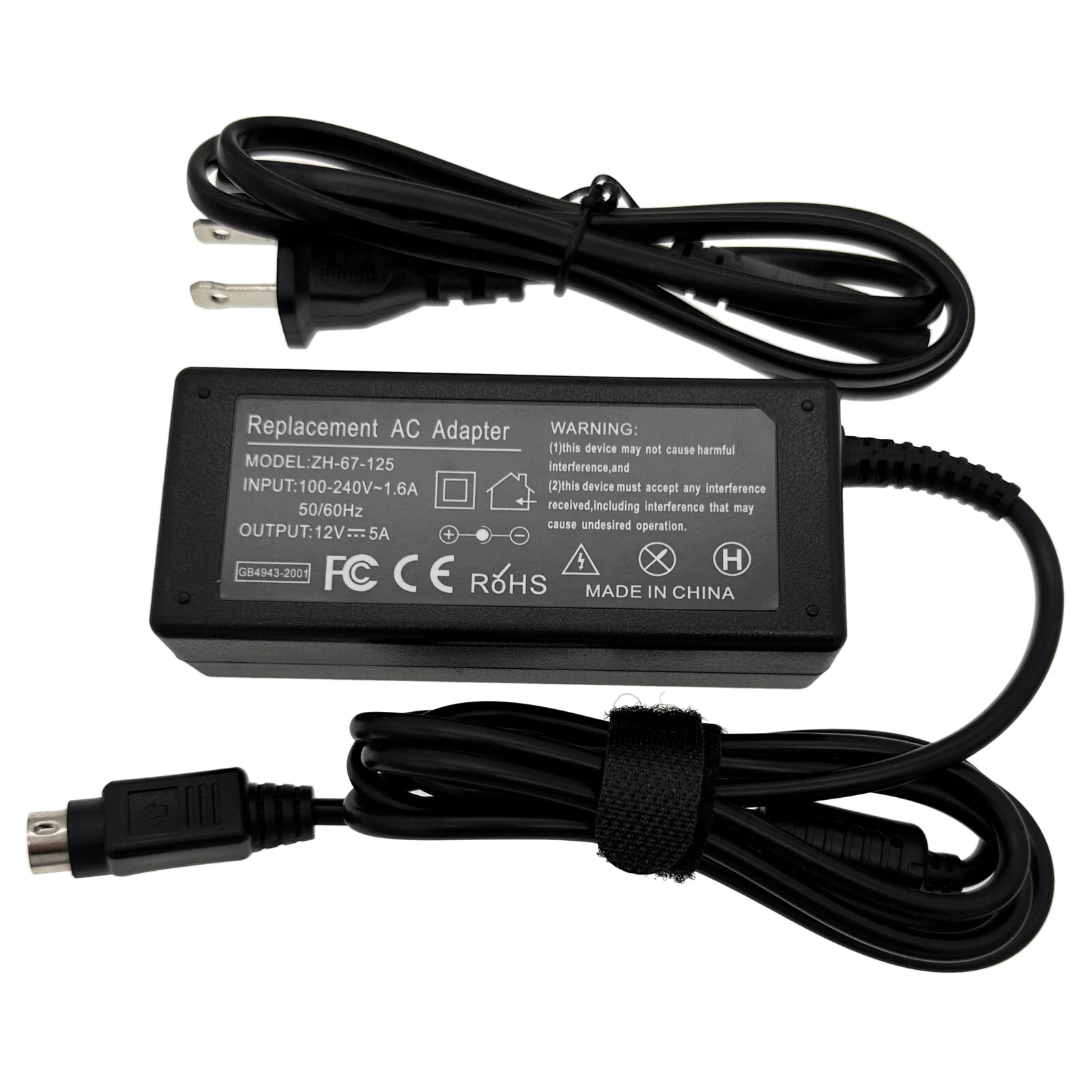 AC/DC Adapter 4-Pin Charger For Samsung ADP-4812 DVR Power Supply Cable ...