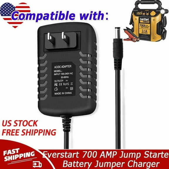 AC/DC Adapter Compatible with Everstart 700 AMP Jump Starter Battery Jumper Power Supply