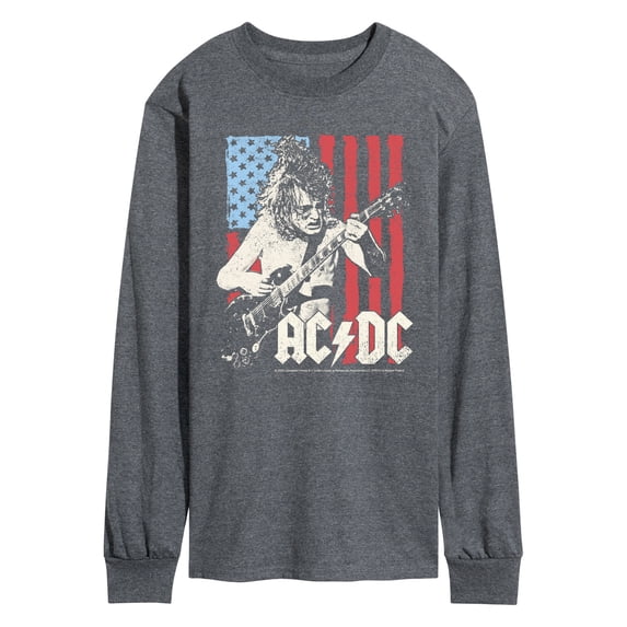 AC/DC - American Flag - Men's Long Sleeve Graphic T-Shirt - Walmart.com
