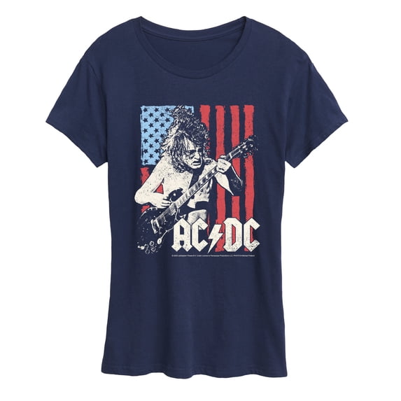 AC/DC - American Flag - Women's Short Sleeve Graphic T-Shirt