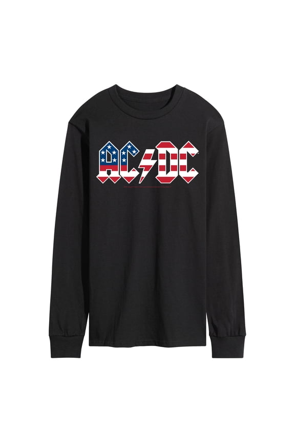 AC/DC - Americana Logo - Men's Long Sleeve Graphic T-Shirt