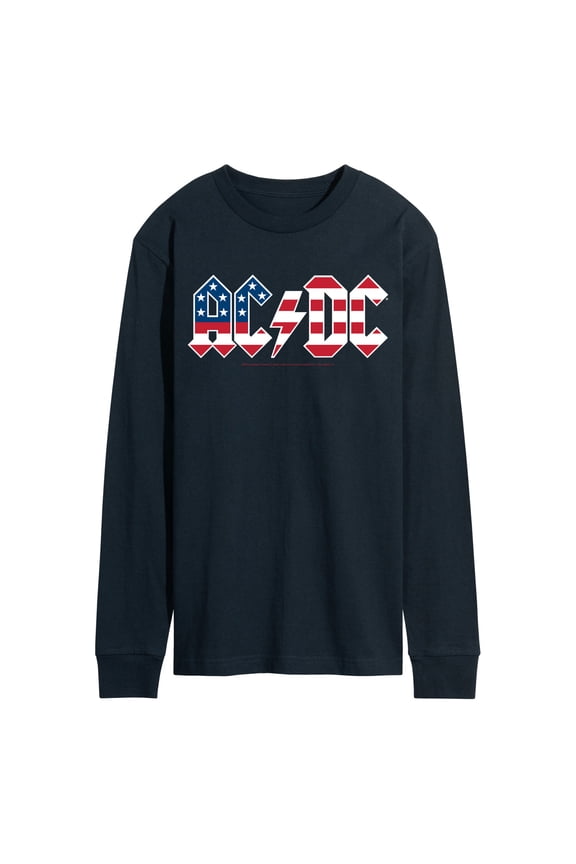 AC/DC - Americana Logo - Men's Long Sleeve Graphic T-Shirt