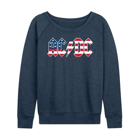 AC/DC - Americana Logo - Women's French Terry Long Sleeve Pullover