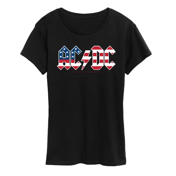 AC/DC - Americana Logo - Women's Short Sleeve Graphic T-Shirt - Walmart.com