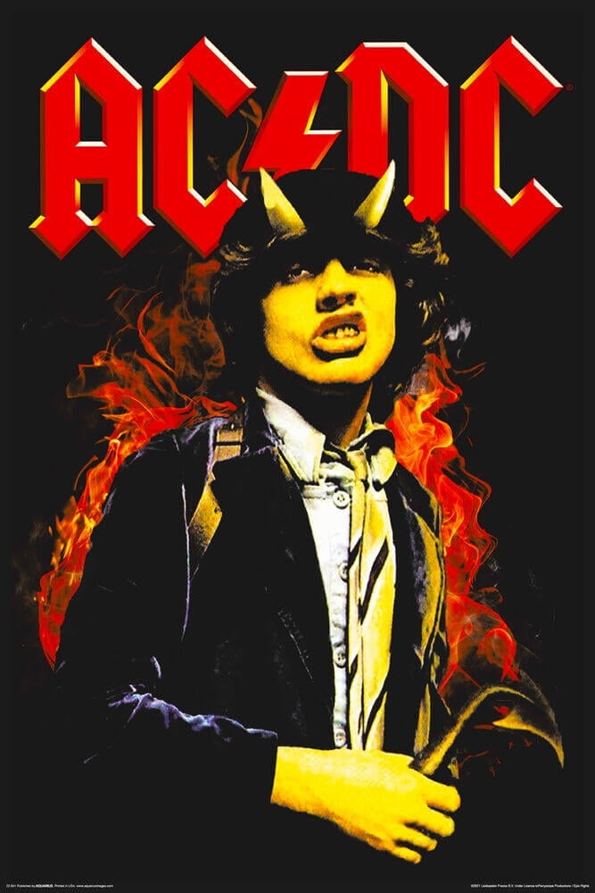 AC/DC Angus - Non-Flocked Blacklight Poster 24.5