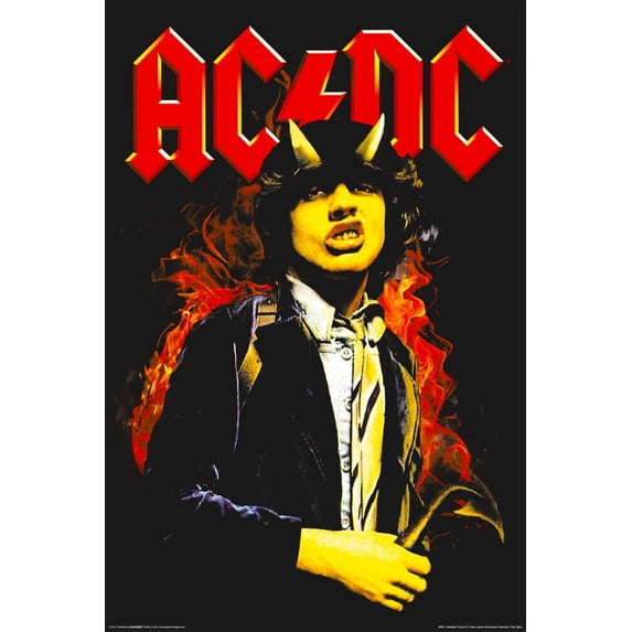 AC/DC Angus - Non-Flocked Blacklight Poster 24.5