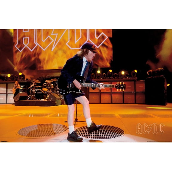 AC/DC - Angus Performance Wall Poster, 14.725" x 22.375"
