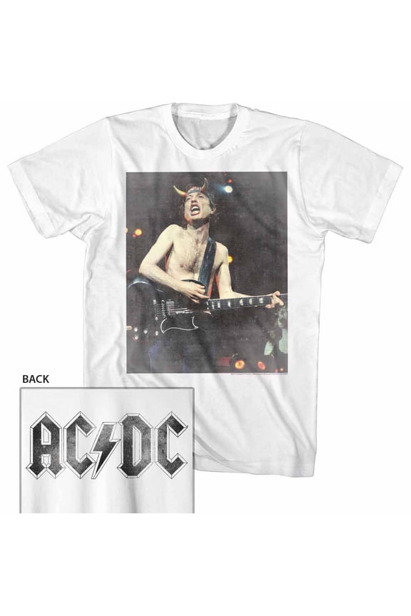 AC/DC Angus White Adult T-Shirt