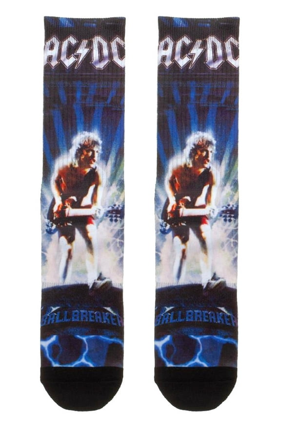 AC/DC Angus Young Ballbreaker Sublimated All Over Print Crew Socks